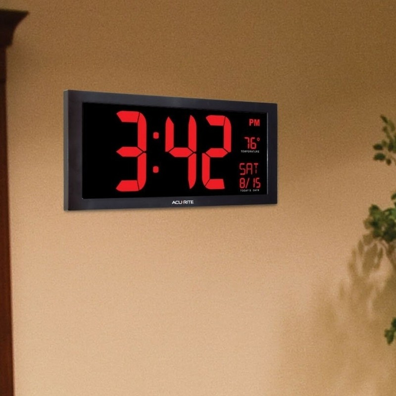 Digit LED Calendar Wall Clock