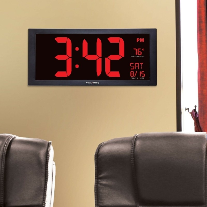 Digit LED Calendar Wall Clock