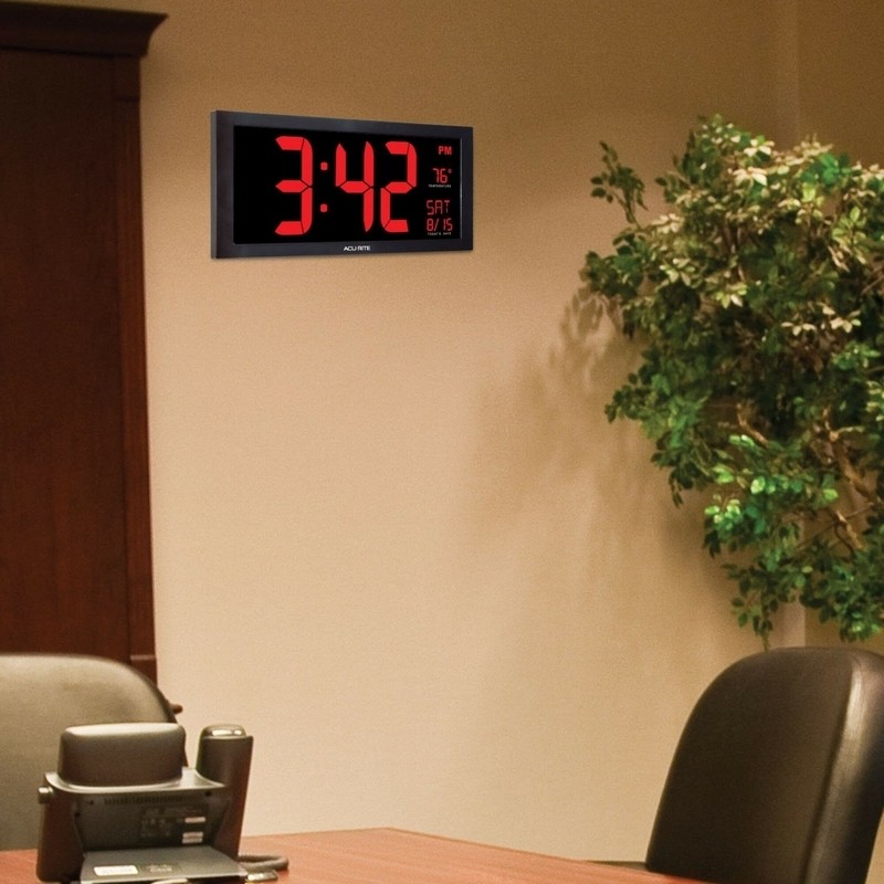 Digit LED Calendar Wall Clock