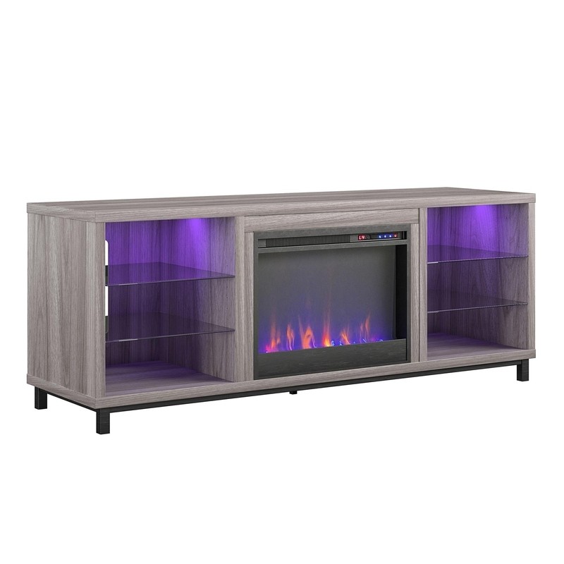 Drift TV Stand for TVs up to 70" with Fireplace Included