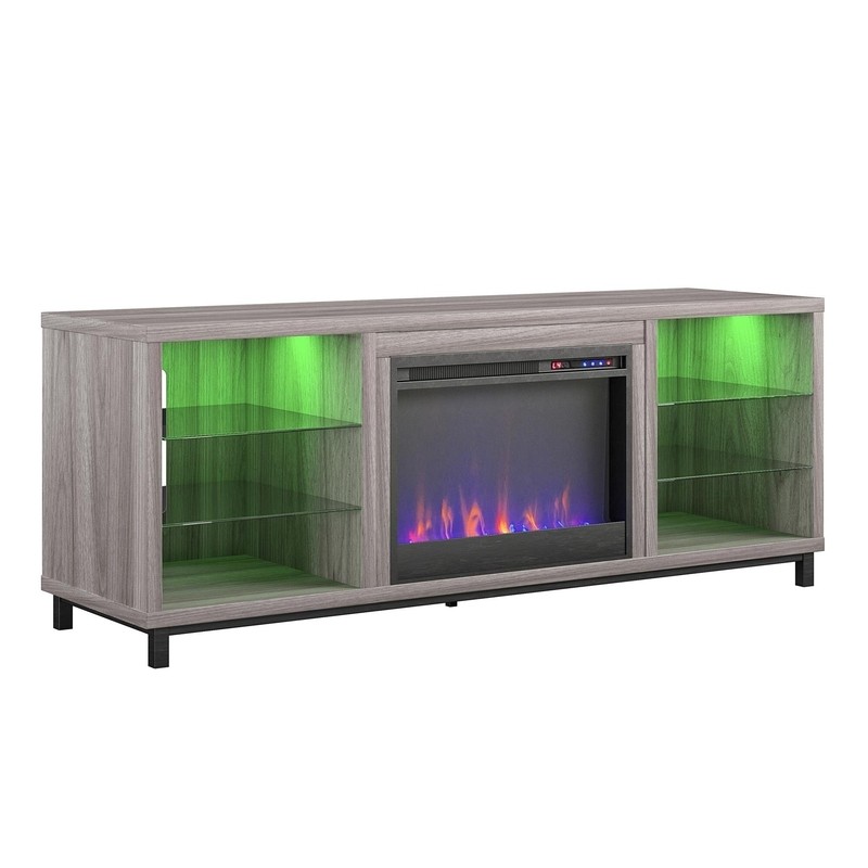 Drift TV Stand for TVs up to 70" with Fireplace Included