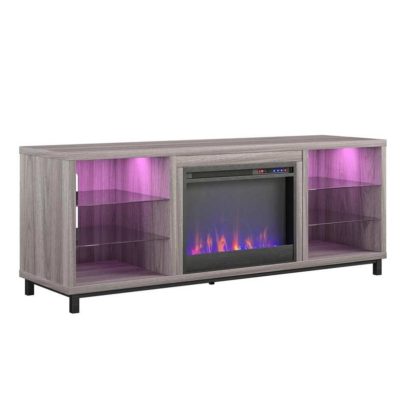 Drift TV Stand for TVs up to 70" with Fireplace Included