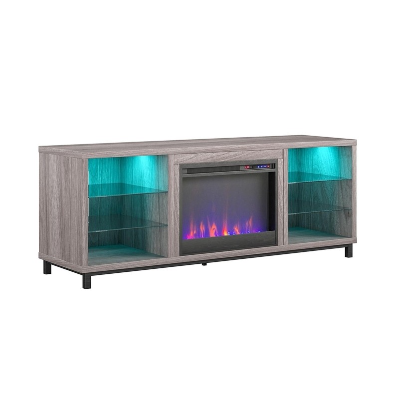 Drift TV Stand for TVs up to 70" with Fireplace Included