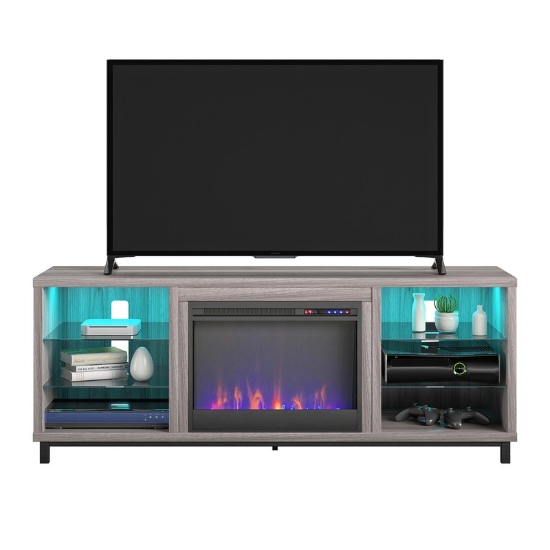 Drift TV Stand for TVs up to 70" with Fireplace Included