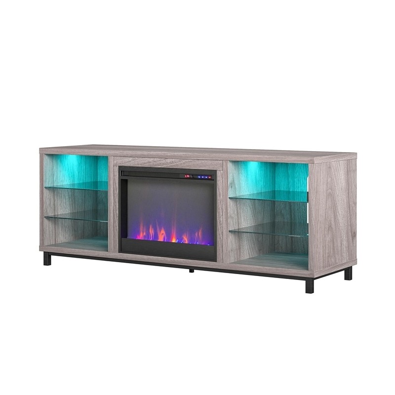 Drift TV Stand for TVs up to 70" with Fireplace Included