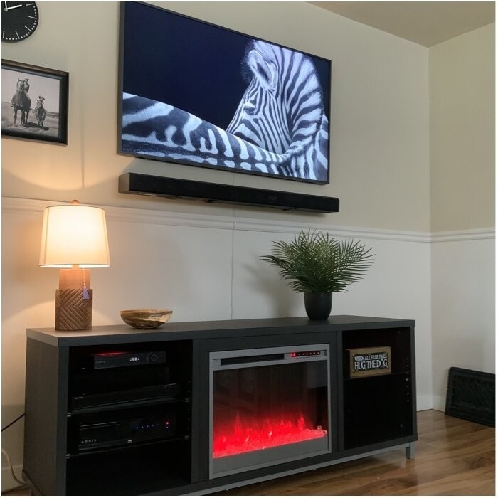Drift TV Stand for TVs up to 70" with Fireplace Included