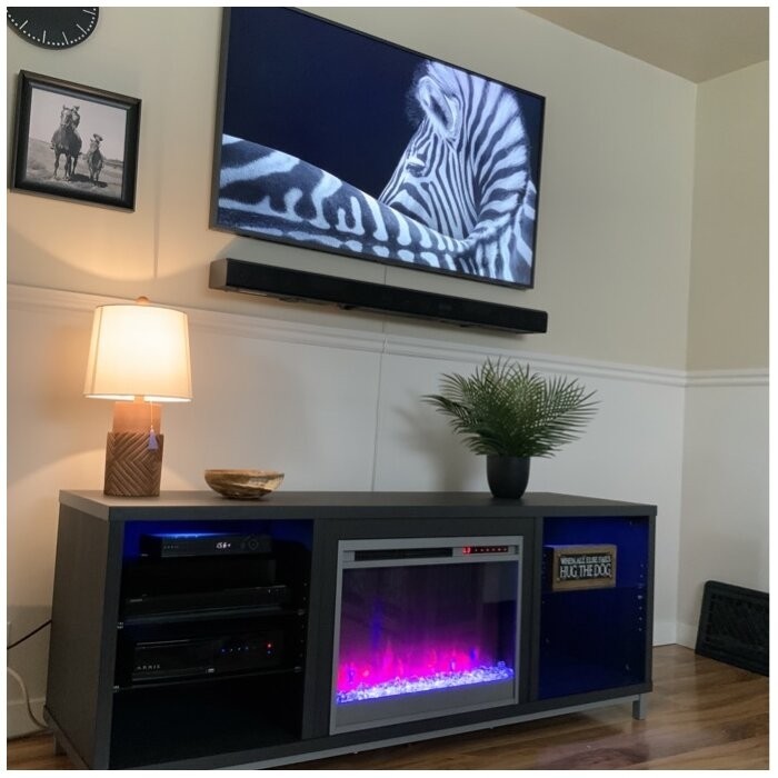 Drift TV Stand for TVs up to 70" with Fireplace Included