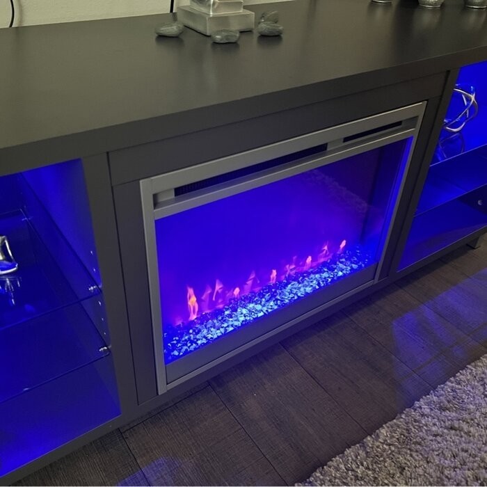 Drift TV Stand for TVs up to 70" with Fireplace Included