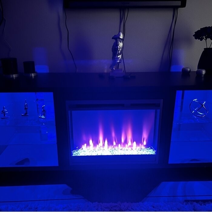 Drift TV Stand for TVs up to 70" with Fireplace Included