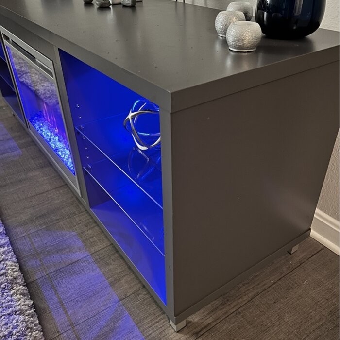 Drift TV Stand for TVs up to 70" with Fireplace Included