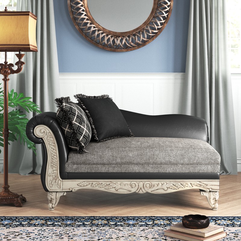 Dupras One Left Rolled Arm Chaise Lounge