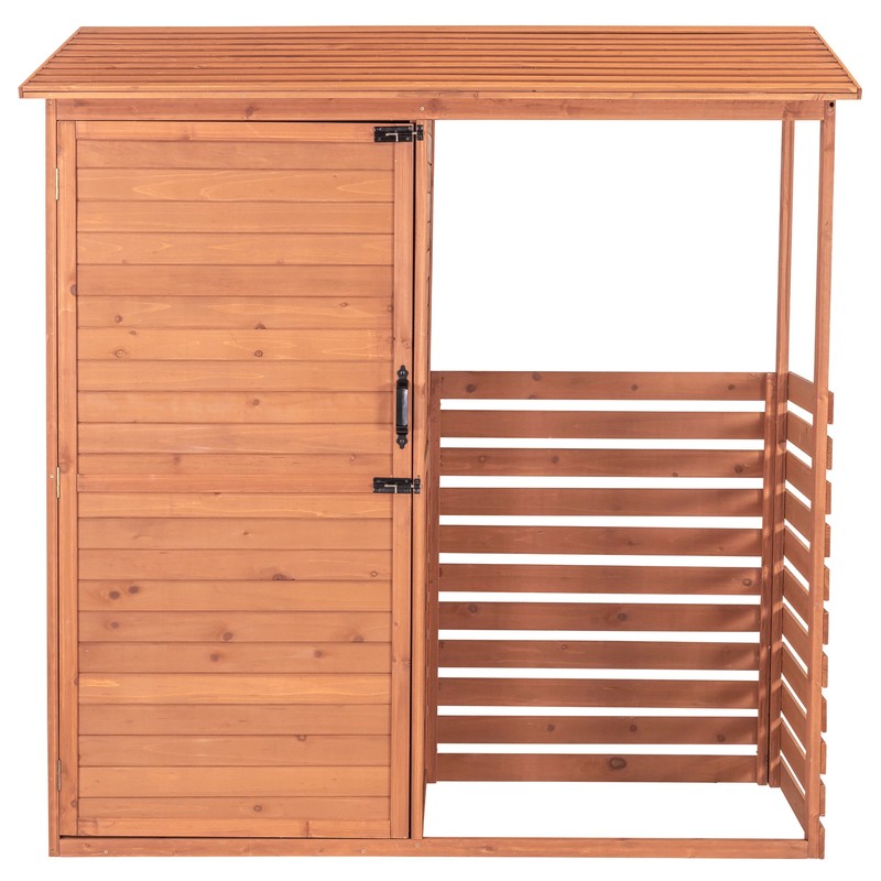 Duprey 69'' W x 29'' D Wood Log Store