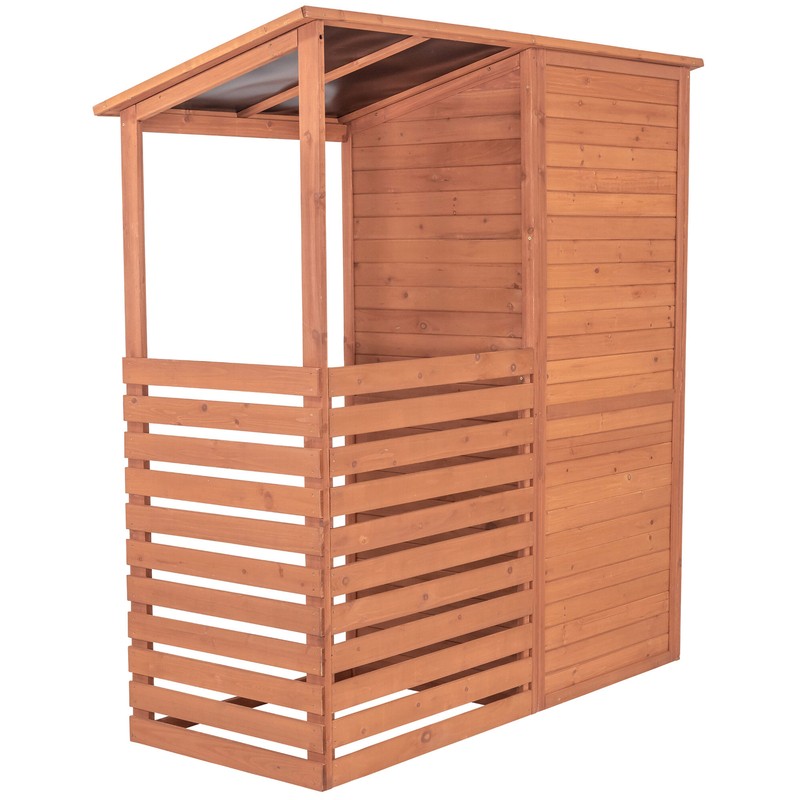 Duprey 69'' W x 29'' D Wood Log Store