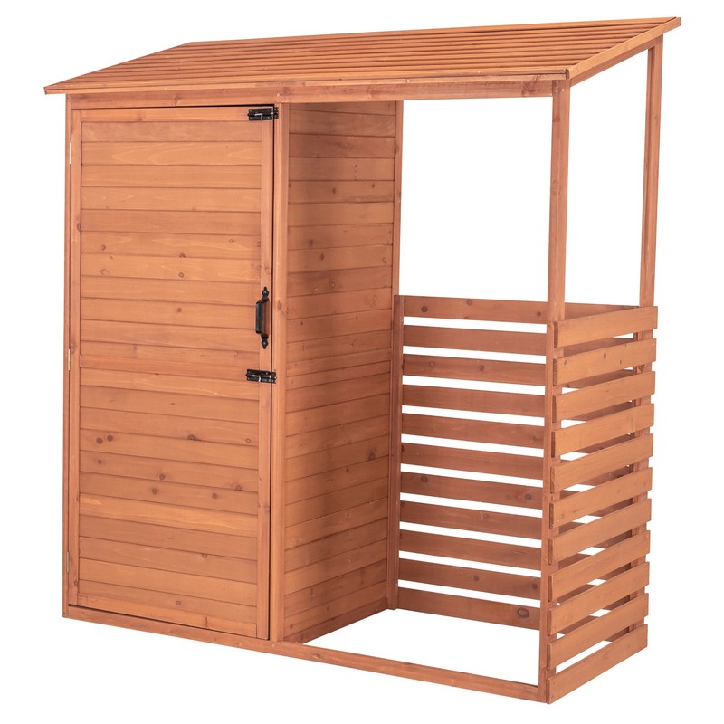 Duprey 69'' W x 29'' D Wood Log Store