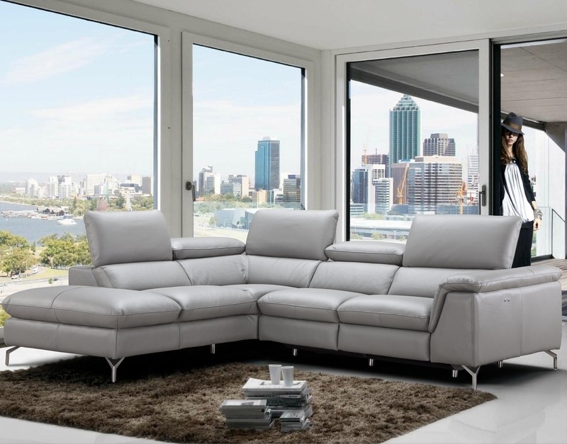 Eatonton 105.8" Wide Genuine Leather Reclining Sofa & Chaise