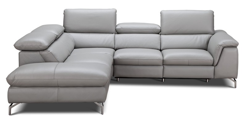 Eatonton 105.8" Wide Genuine Leather Reclining Sofa & Chaise