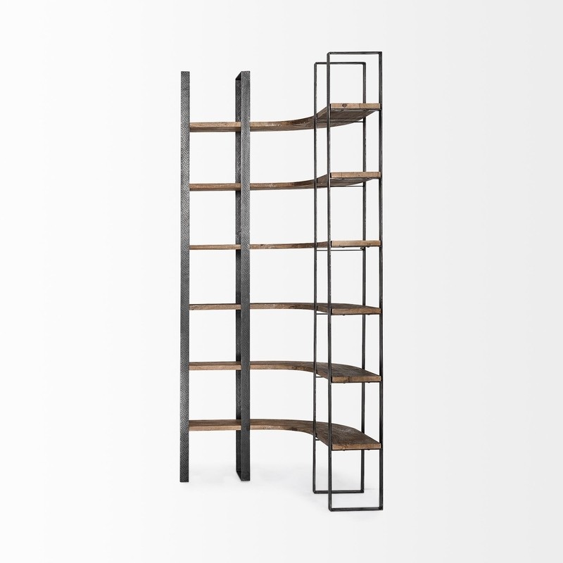 Eccles 90'' H x 37.0'' W Iron Corner Bookcase
