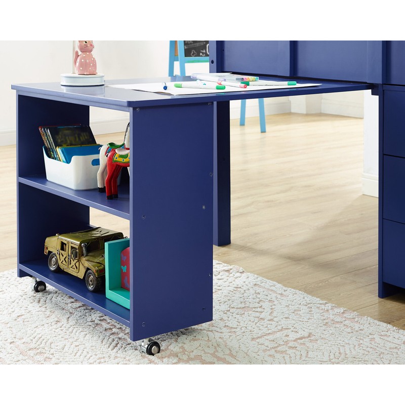 Eirwen Twin Platform Loft Bed with Bookcase by Harriet Bee