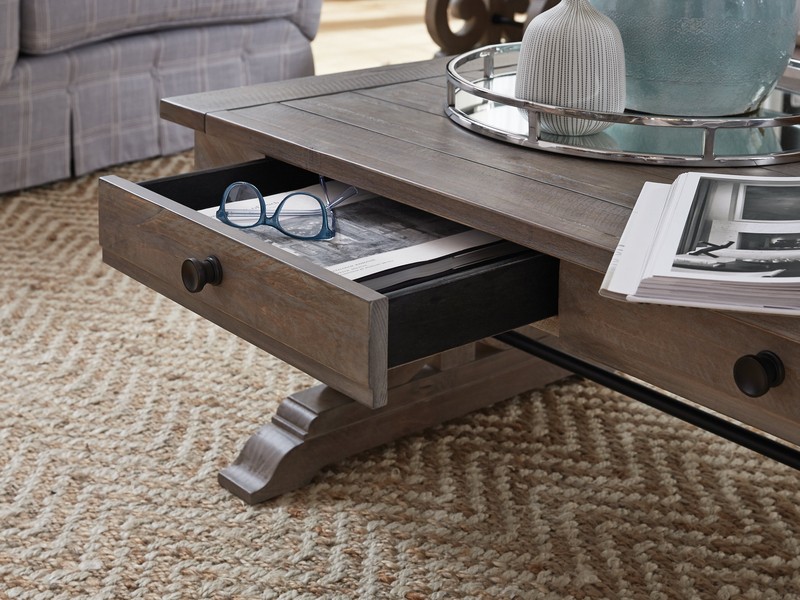 Ellenton Trestle Coffee Table with Storage