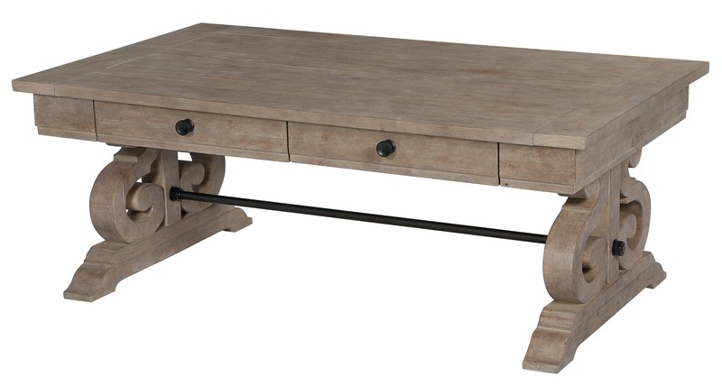 Ellenton Trestle Coffee Table with Storage