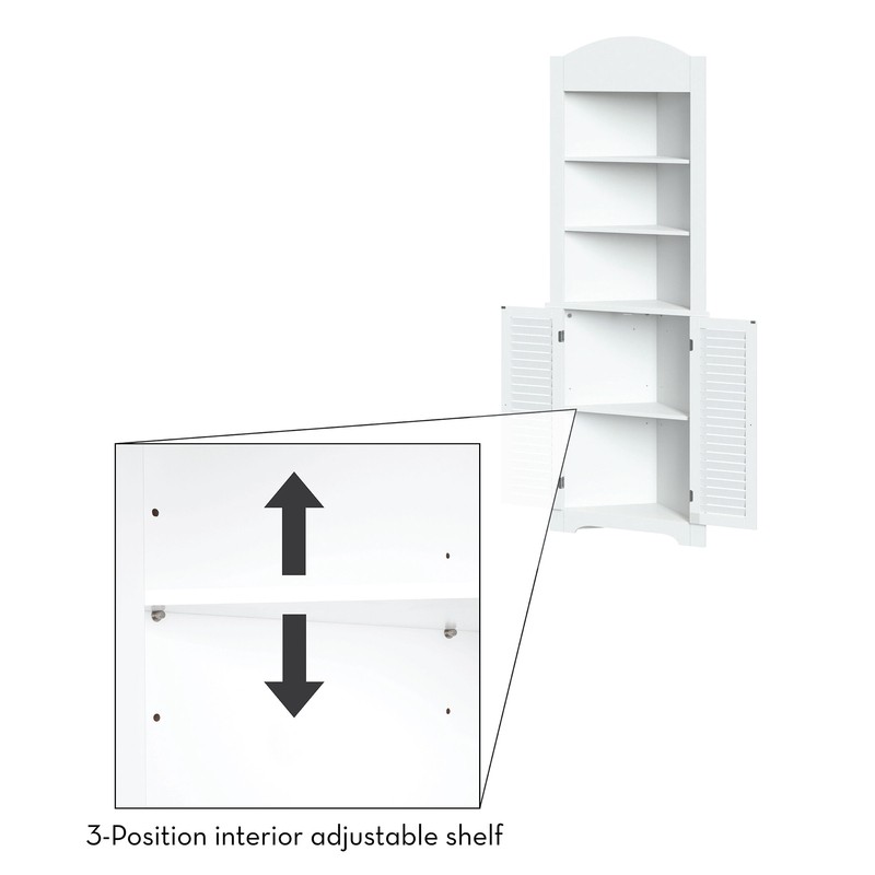 Ellsworth 23.25'' W x 68.31'' H x 17.5'' D Linen Cabinet