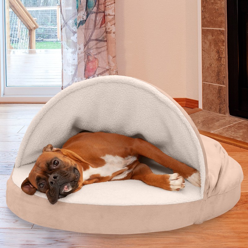 Elnora Hooded Dog Bed