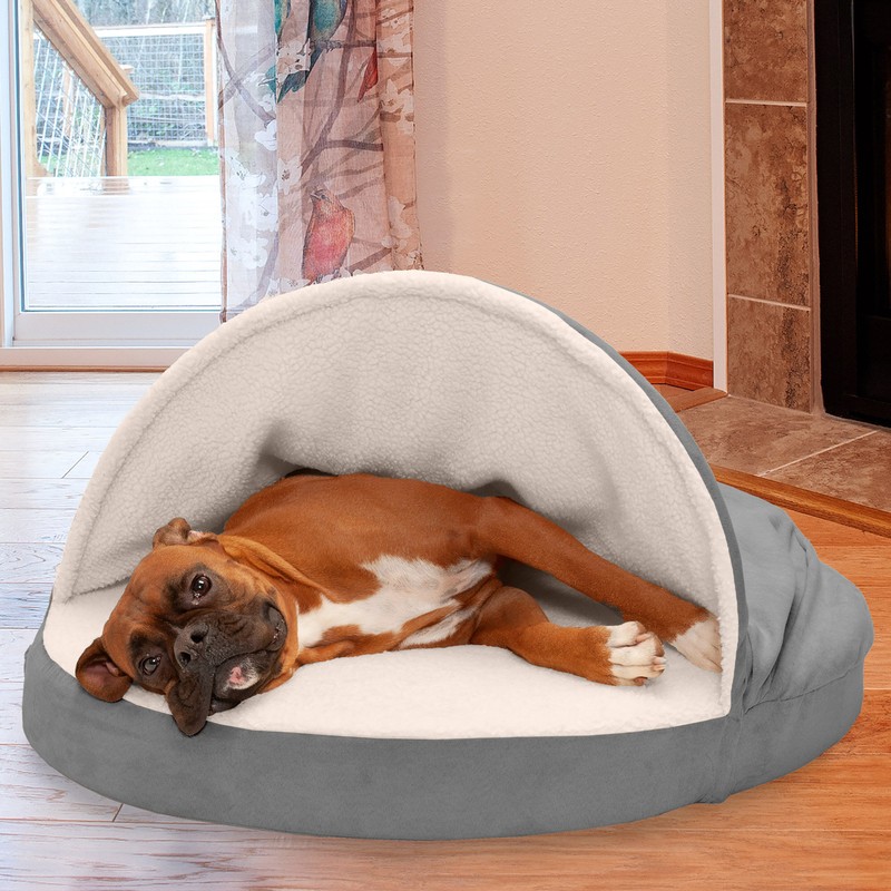 Elnora Hooded Dog Bed