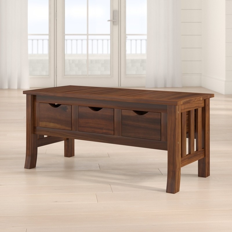 Enright Wood Storage Bench