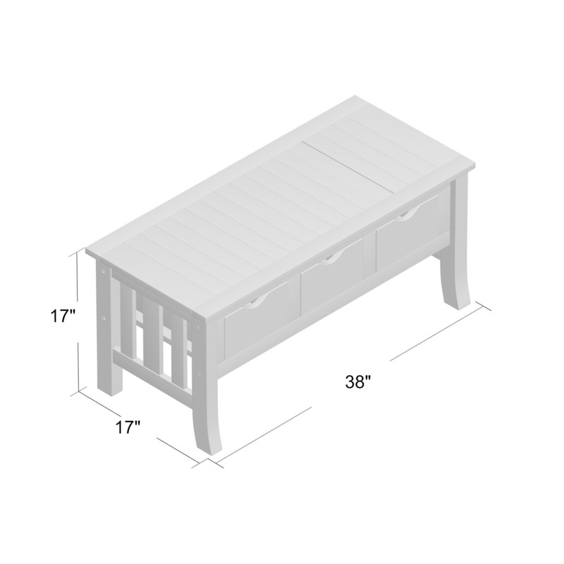 Enright Wood Storage Bench