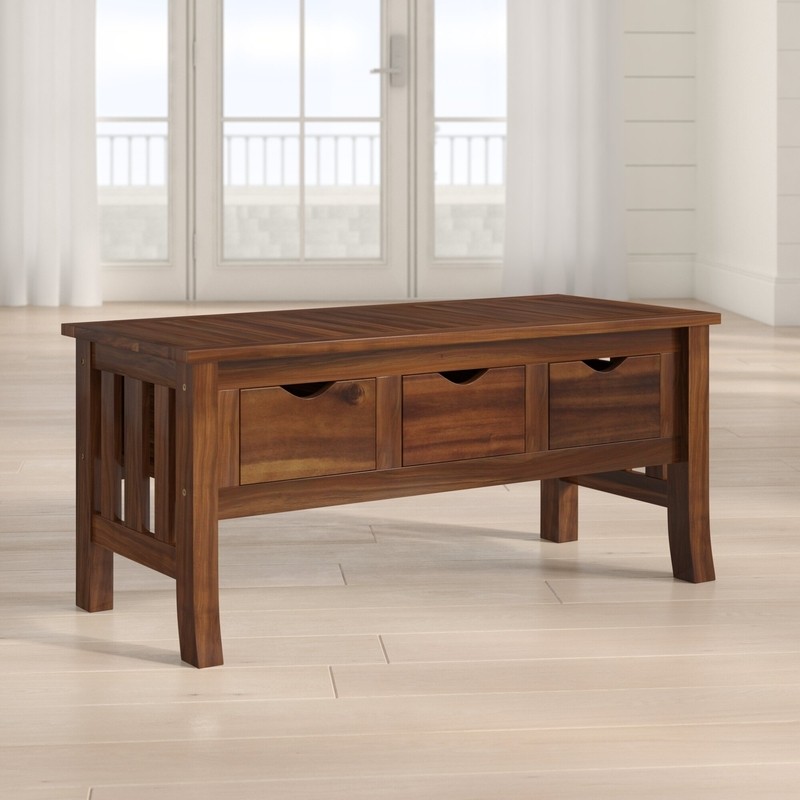 Enright Wood Storage Bench
