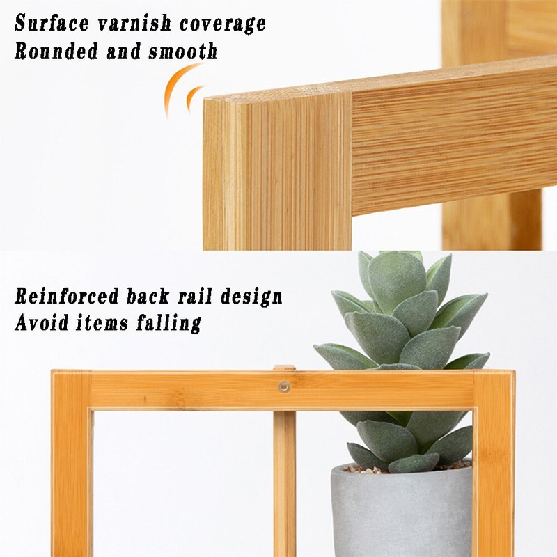 Estey Rectangular Multi-Tiered Bamboo Plant Stand