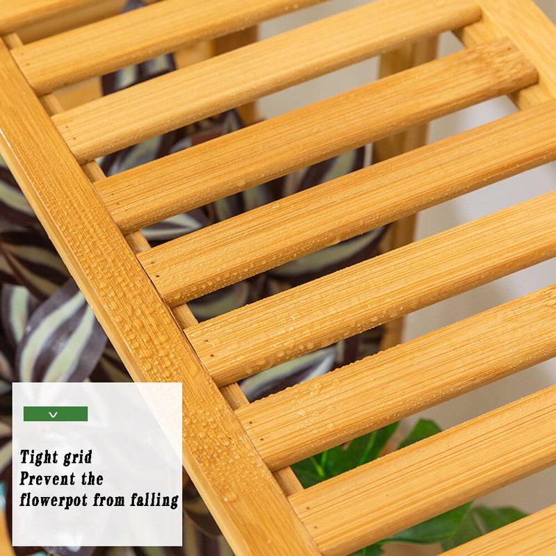 Estey Rectangular Multi-Tiered Bamboo Plant Stand
