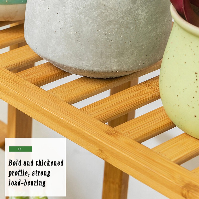 Estey Rectangular Multi-Tiered Bamboo Plant Stand