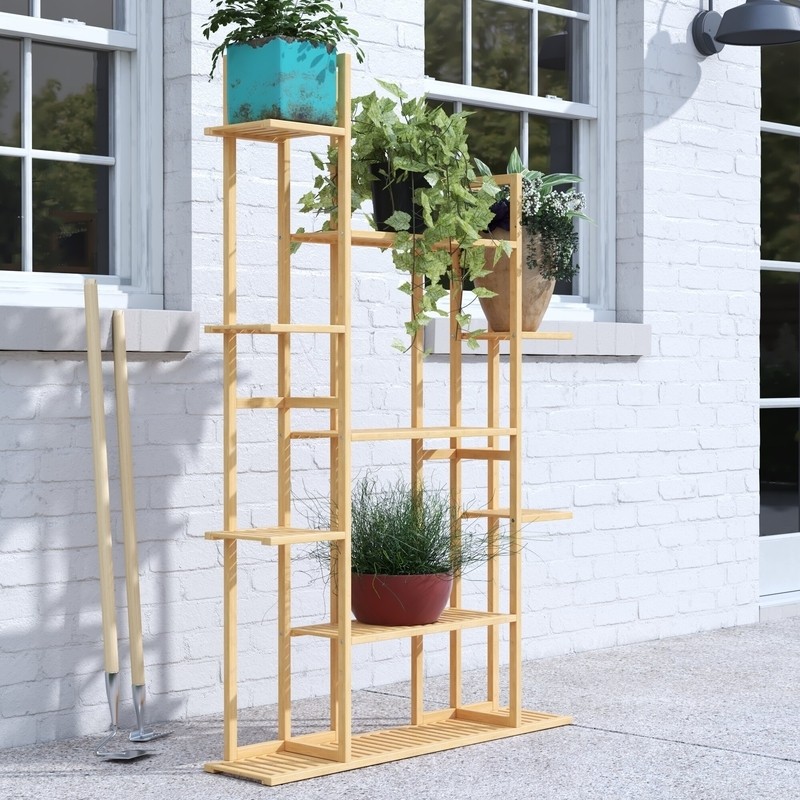 Estey Rectangular Multi-Tiered Bamboo Plant Stand