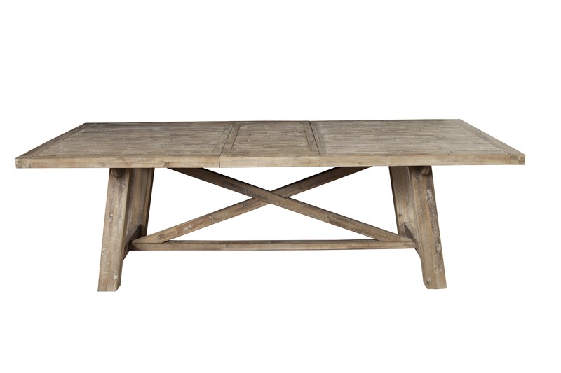 Fahey Extendable Acacia Solid Wood Trestle Dining Table
