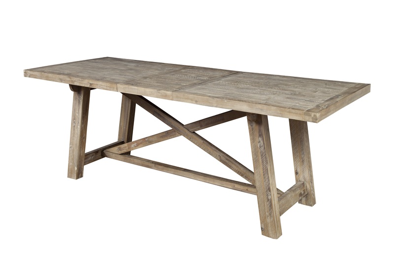 Fahey Extendable Acacia Solid Wood Trestle Dining Table