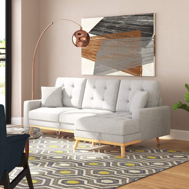 Fairbank 91'' Square Arm Sofa Bed