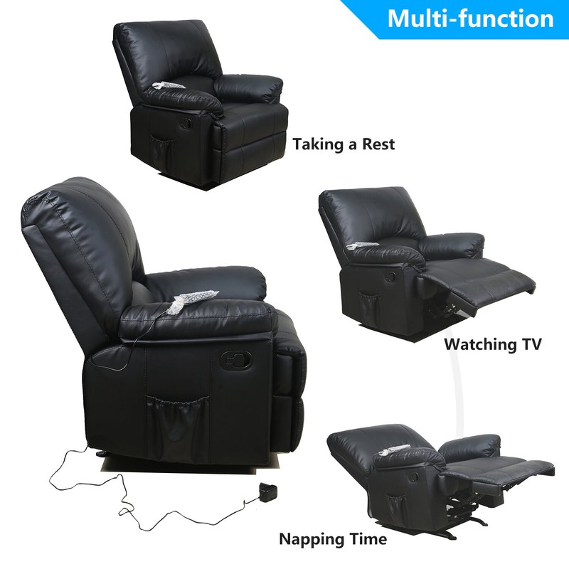 Faux Leather Reclining Massage Chair