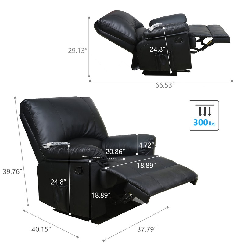Faux Leather Reclining Massage Chair