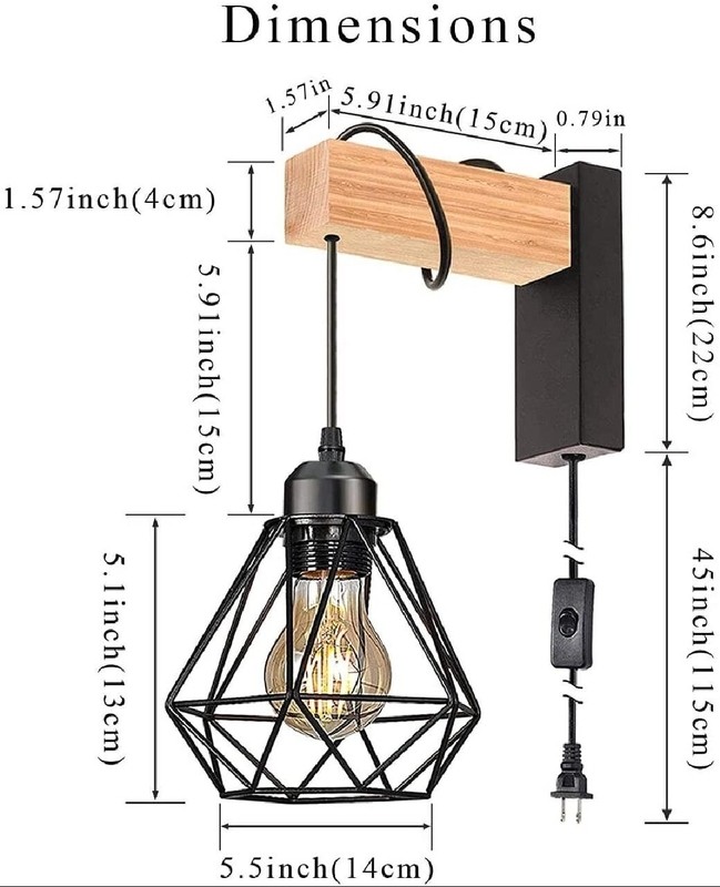 Fayth 1 - Light Plug-In Black Wallchiere