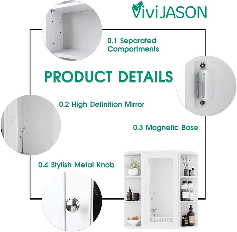 Felda 23.8'' W x 23.8'' H x 6.4'' D Solid Wood Wall Mounted Bathroom Cabinet