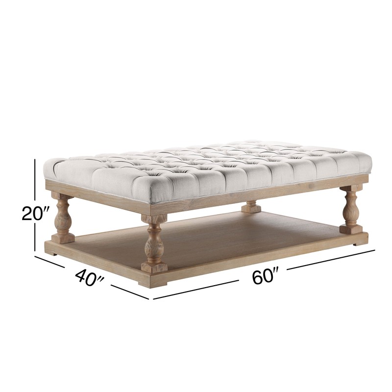 Felty Floor Shelf 1 Coffee Table with Storage