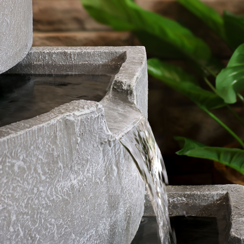 Contemporary Fiberglass Corner Fountain | Foter