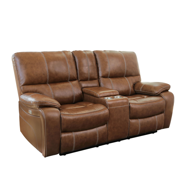 Flagg 77.5'' Genuine Leather Pillow Top Arm Reclining Loveseat