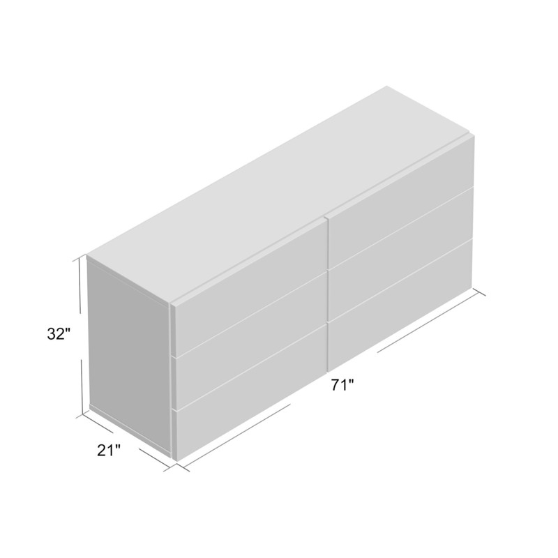 Float 6 Drawer 71'' W