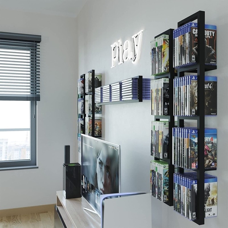 Floating Shelves Wall Mounted Media Storage