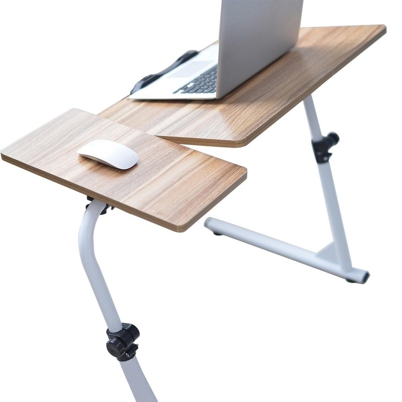 Folding Mobile Side Table Height Adjustable Laptop Table TV Tray