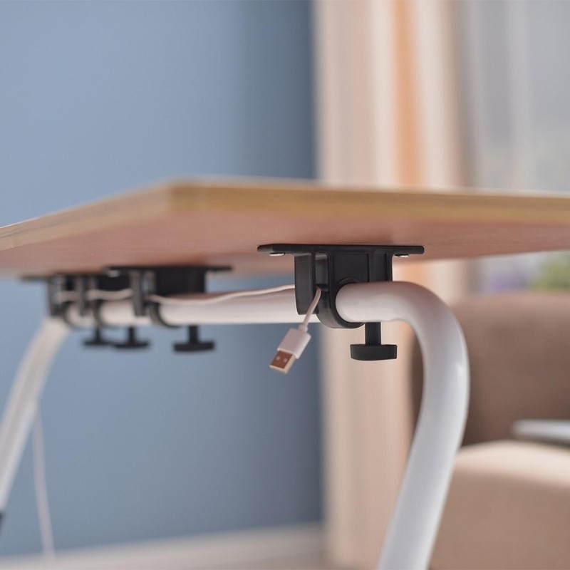 Folding Mobile Side Table Height Adjustable Laptop Table TV Tray