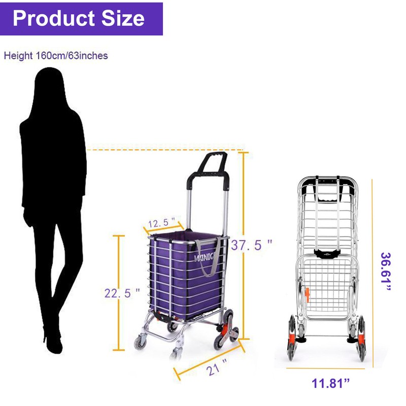 Folding Swivel Wheel Grocery Utility Carts