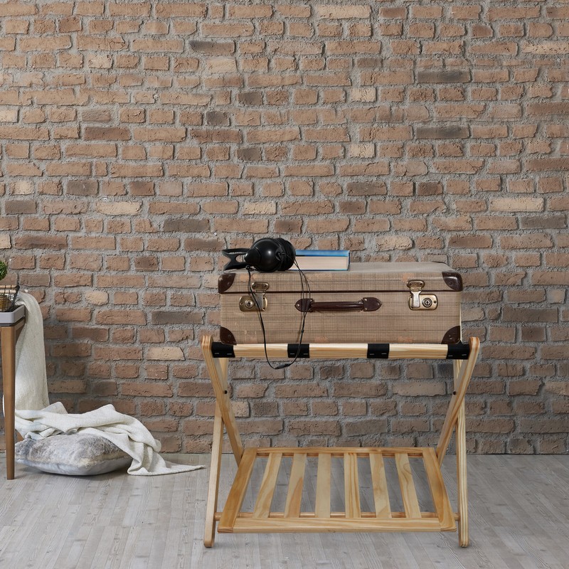 Folding Wood Luggage Rack